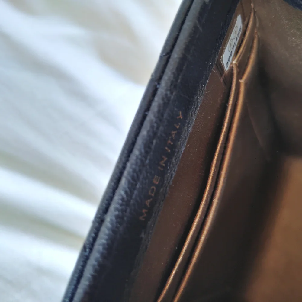 CHANEL Black Quilted Leather Phone Holster
